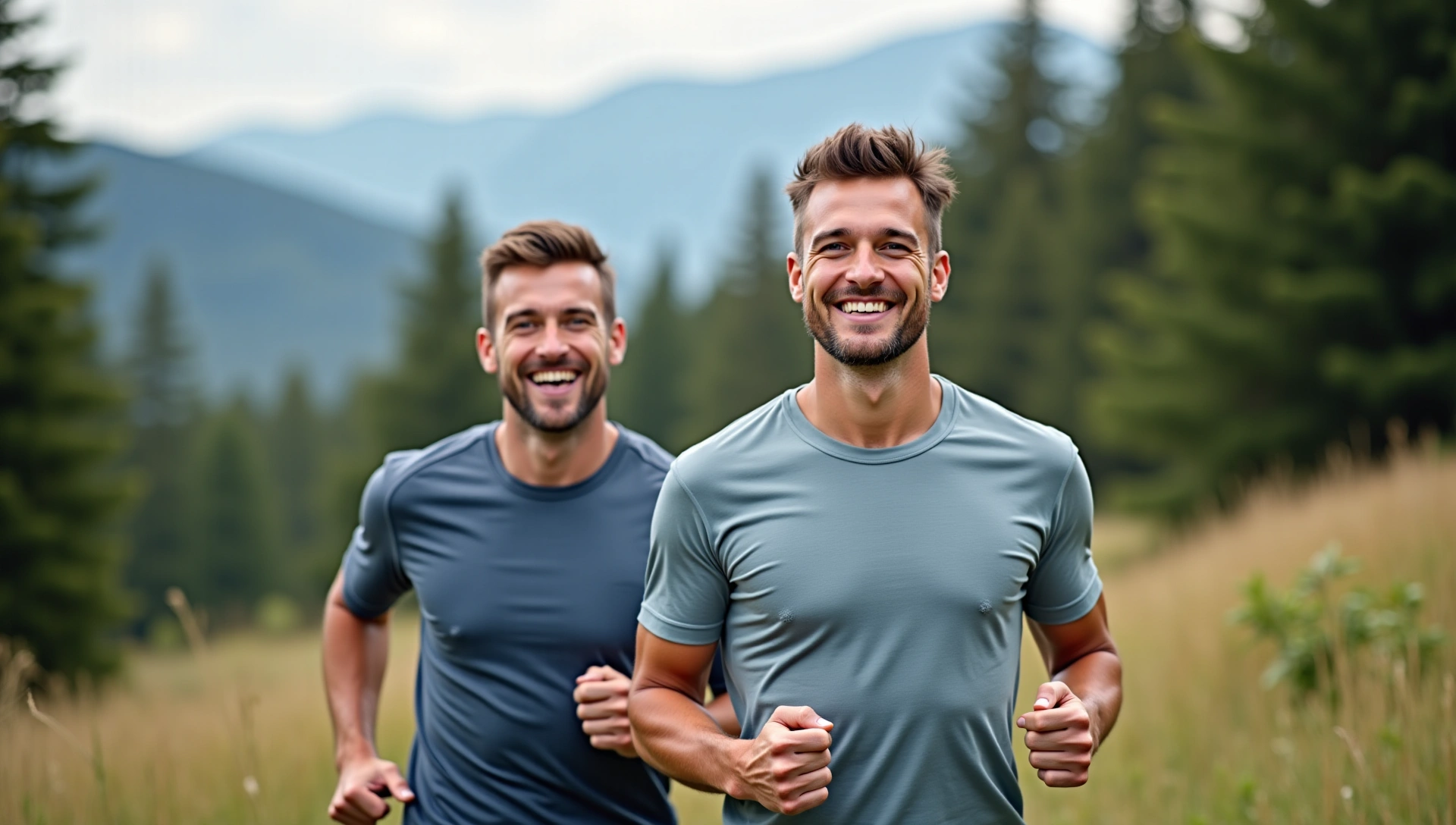 Bărbați sănătoși și plini de vitalitate în natură